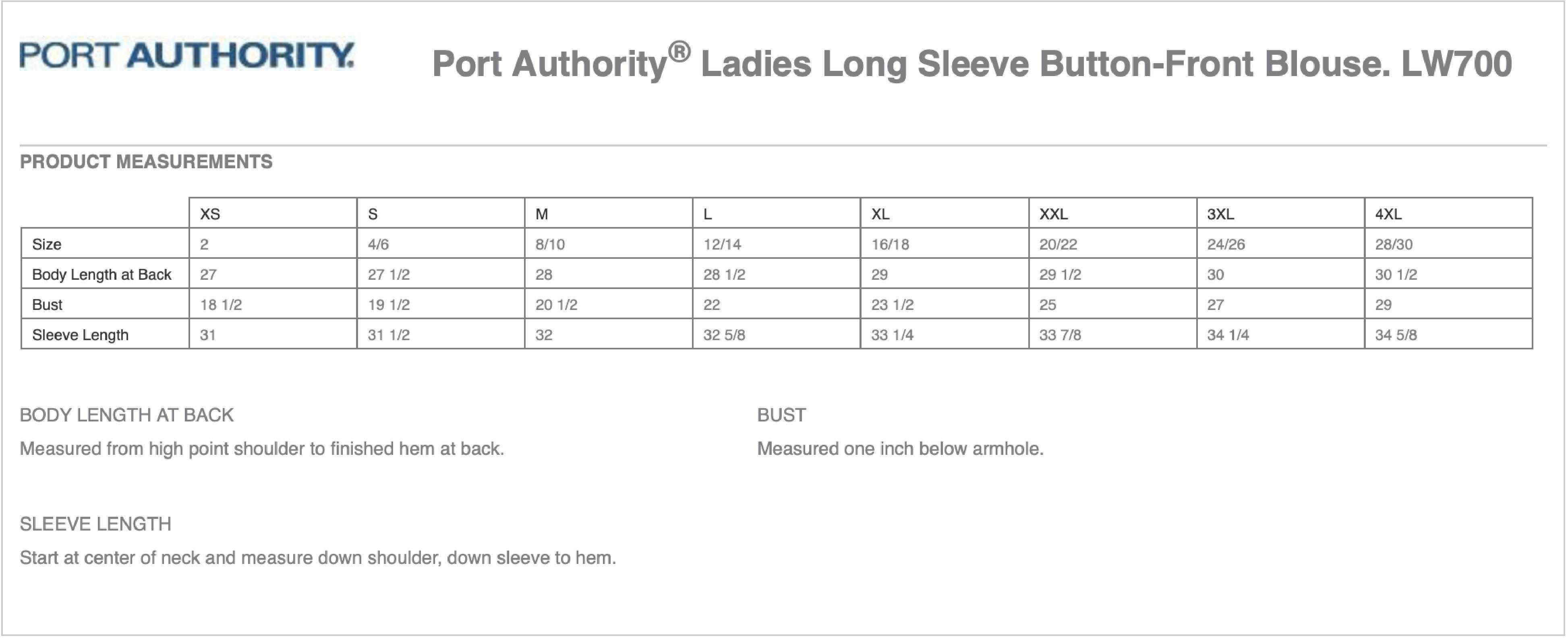 Port Authority ® Ladies Long Sleeve Button-Front Blouse