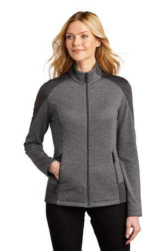 Port Authority® Ladies Grid Fleece Jacket