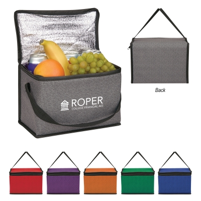 Heathered Non-Woven Cooler Lunch Bag_Silk Screen Imprint