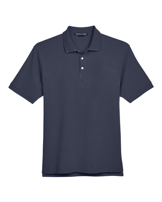 Devon & Jones Men's Solid Perfect Pima Interlock Polo
