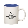 11 Oz. Colored Stoneware Mug With C-Handle(Cobalt/Two-Tone)