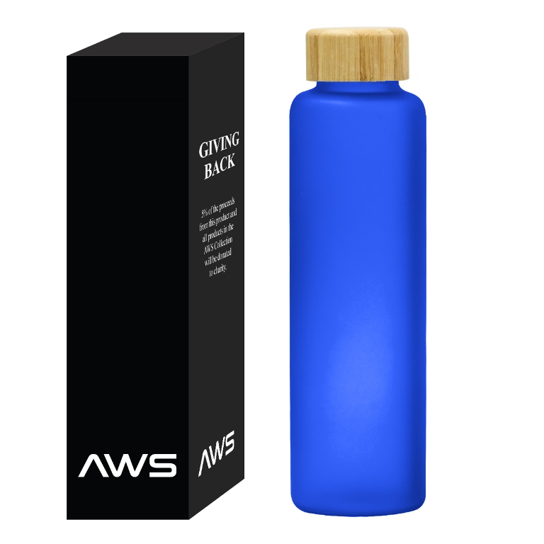 Aws 20 oz. Belle Glass Bottle With Bamboo Lid