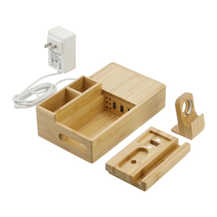 Bamboo Fast Wireless Charging Dock Station