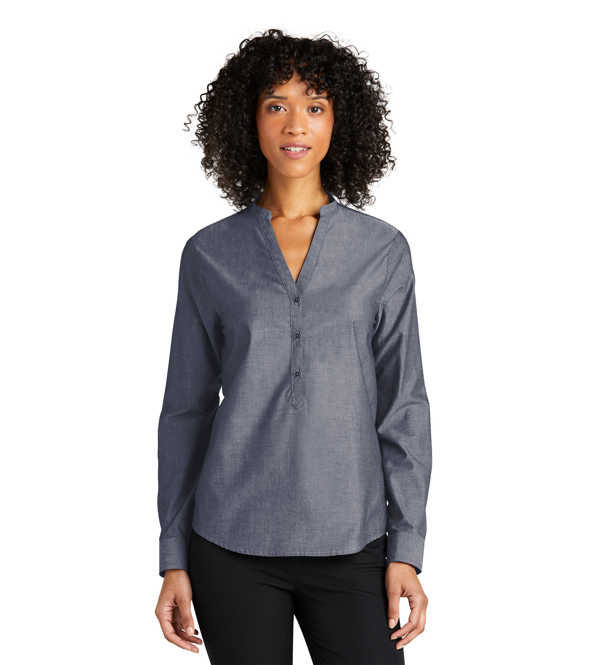 Port Authority® Ladies Long Sleeve Chambray Easy Care Shirt