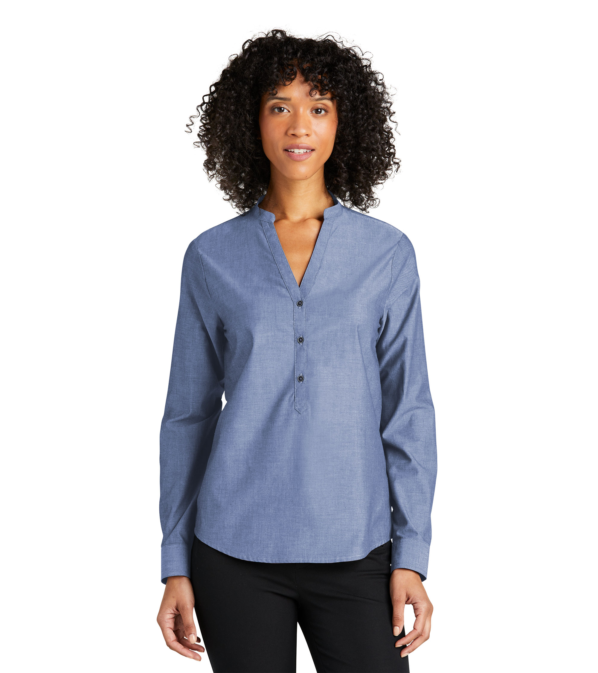 Port Authority® Ladies Long Sleeve Chambray Easy Care Shirt
