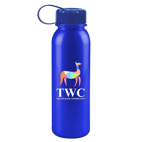 errain - 24 Oz. Metalike Bottle With Tethered Lid And Digital Imp