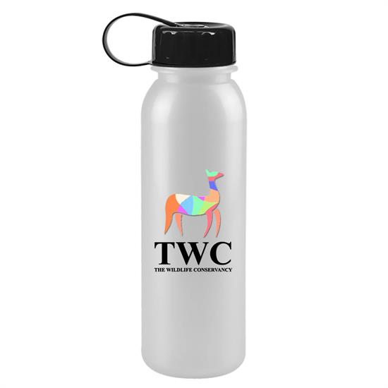 errain - 24 Oz. Metalike Bottle With Tethered Lid And Digital Imp