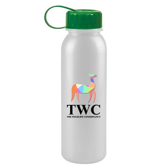 errain - 24 Oz. Metalike Bottle With Tethered Lid And Digital Imp