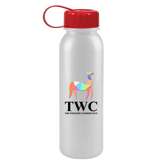 errain - 24 Oz. Metalike Bottle With Tethered Lid And Digital Imp