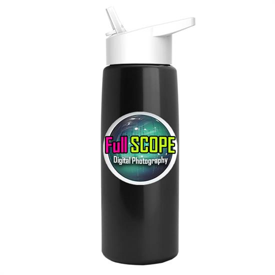 Digital Metalike Flair Bottle - Flip Straw Lid