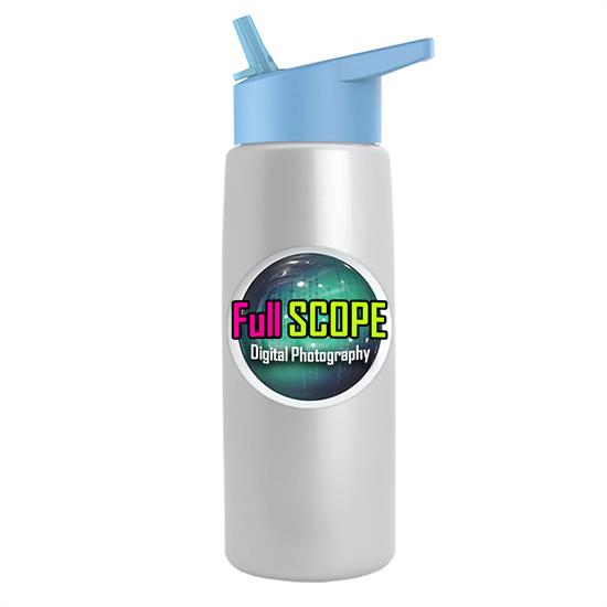 Digital Metalike Flair Bottle - Flip Straw Lid