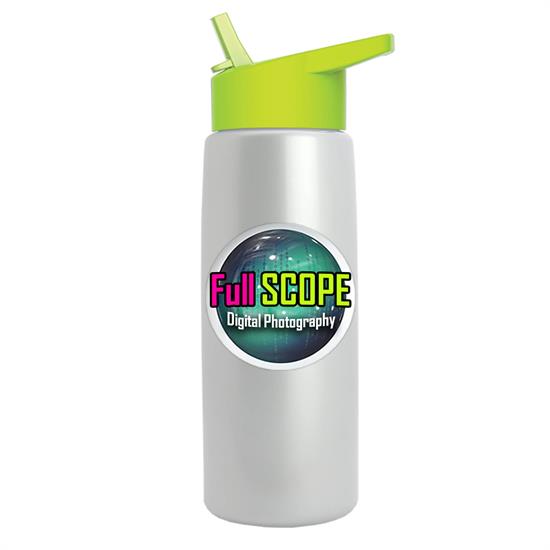 Digital Metalike Flair Bottle - Flip Straw Lid
