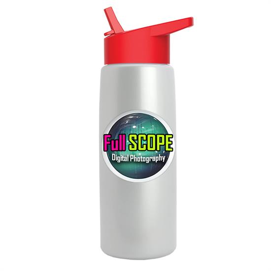 Digital Metalike Flair Bottle - Flip Straw Lid