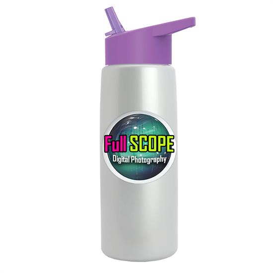 Digital Metalike Flair Bottle - Flip Straw Lid