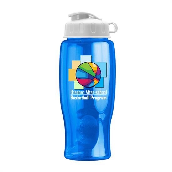 Poly-Pure - 27 Oz. Transparent Bottle With Flip Lid And Digital I