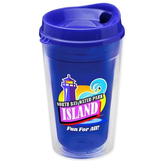 16 oz. Double-Wall Insulated Transparent Tumbler With Auto Sip Li