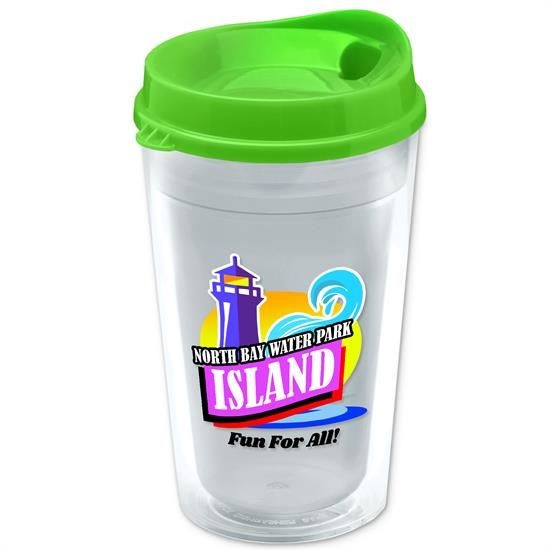 16 oz. Double-Wall Insulated Transparent Tumbler With Auto Sip Li