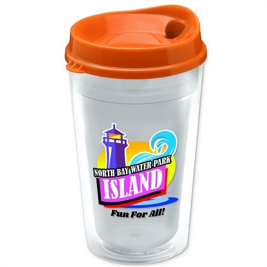 16 oz. Double-Wall Insulated Transparent Tumbler With Auto Sip Li