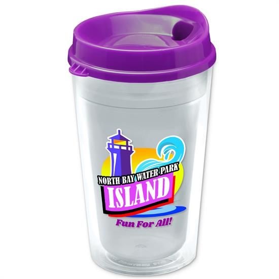 16 oz. Double-Wall Insulated Transparent Tumbler With Auto Sip Li