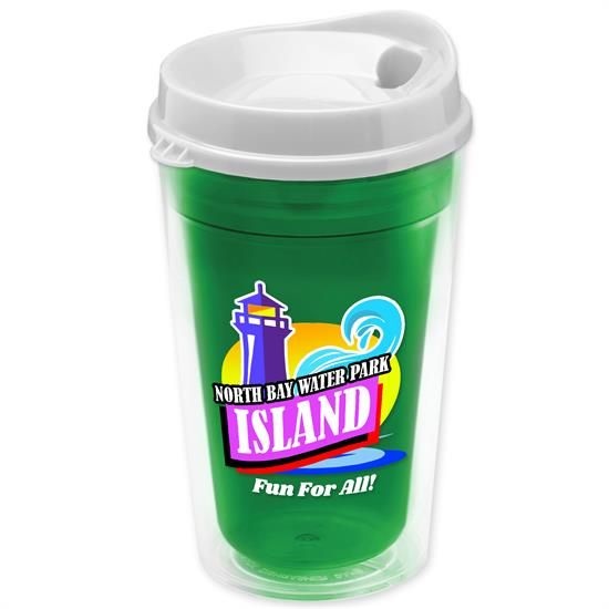 16 oz. Double-Wall Insulated Transparent Tumbler With Auto Sip Li