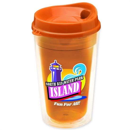 16 oz. Double-Wall Insulated Transparent Tumbler With Auto Sip Li