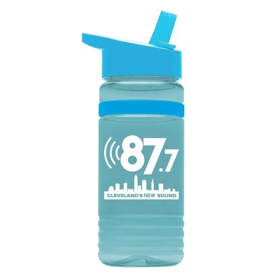 20 oz. UpCycle RPET Bottle With Flip Straw Lid & Grip Band
