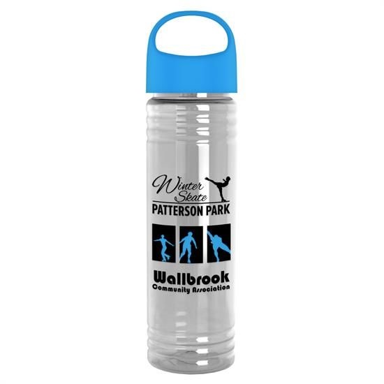 The Slim Fit - 24 oz. Transparent Bottle With Oval Crest Lid