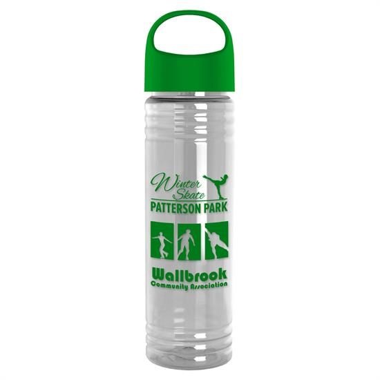 The Slim Fit - 24 oz. Transparent Bottle With Oval Crest Lid