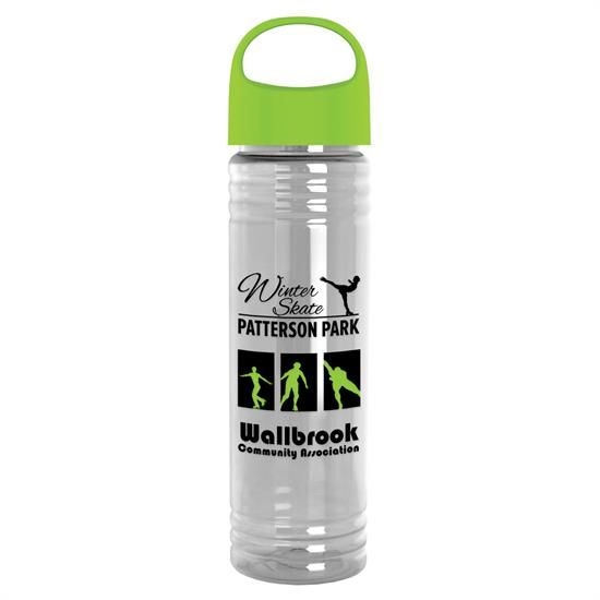 The Slim Fit - 24 oz. Transparent Bottle With Oval Crest Lid