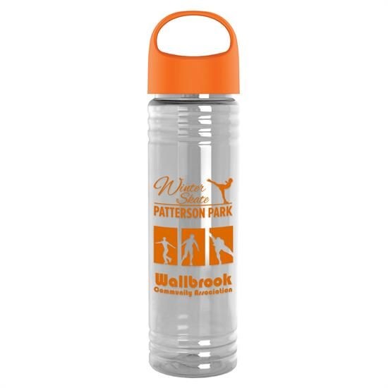 The Slim Fit - 24 oz. Transparent Bottle With Oval Crest Lid