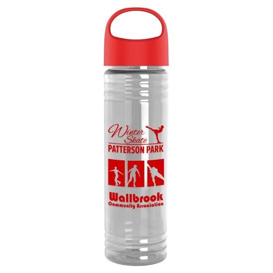 The Slim Fit - 24 oz. Transparent Bottle With Oval Crest Lid