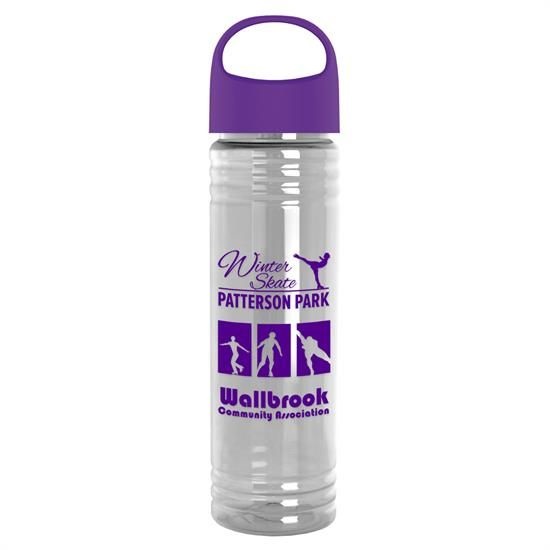 The Slim Fit - 24 oz. Transparent Bottle With Oval Crest Lid