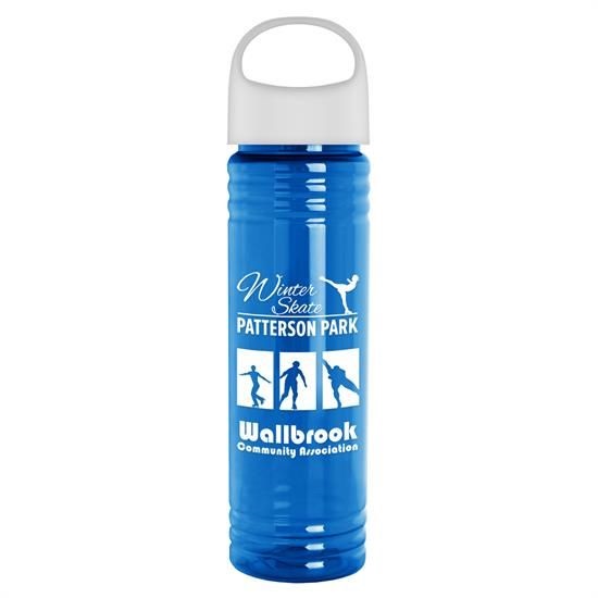 The Slim Fit - 24 oz. Transparent Bottle With Oval Crest Lid