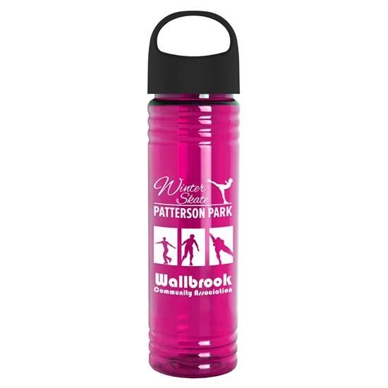 The Slim Fit - 24 oz. Transparent Bottle With Oval Crest Lid