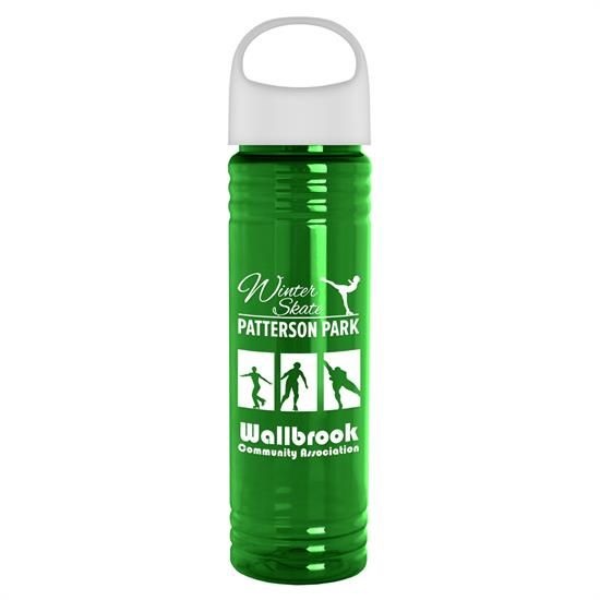 The Slim Fit - 24 oz. Transparent Bottle With Oval Crest Lid