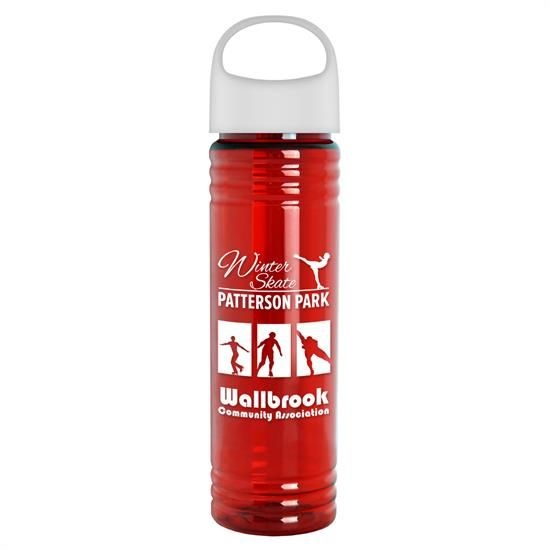 The Slim Fit - 24 oz. Transparent Bottle With Oval Crest Lid