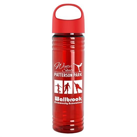 The Slim Fit - 24 oz. Transparent Bottle With Oval Crest Lid