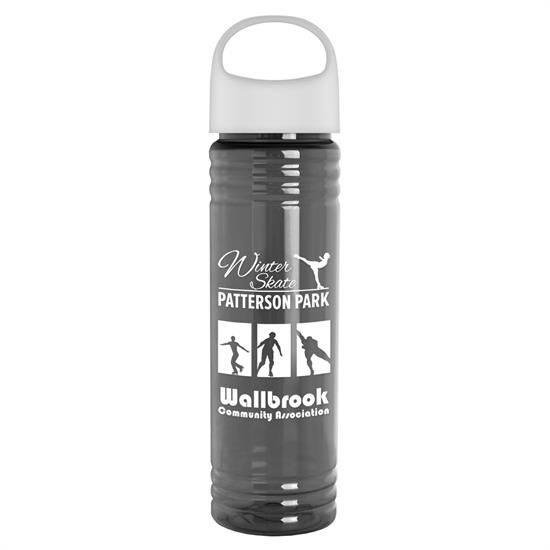 The Slim Fit - 24 oz. Transparent Bottle With Oval Crest Lid