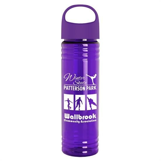The Slim Fit - 24 oz. Transparent Bottle With Oval Crest Lid
