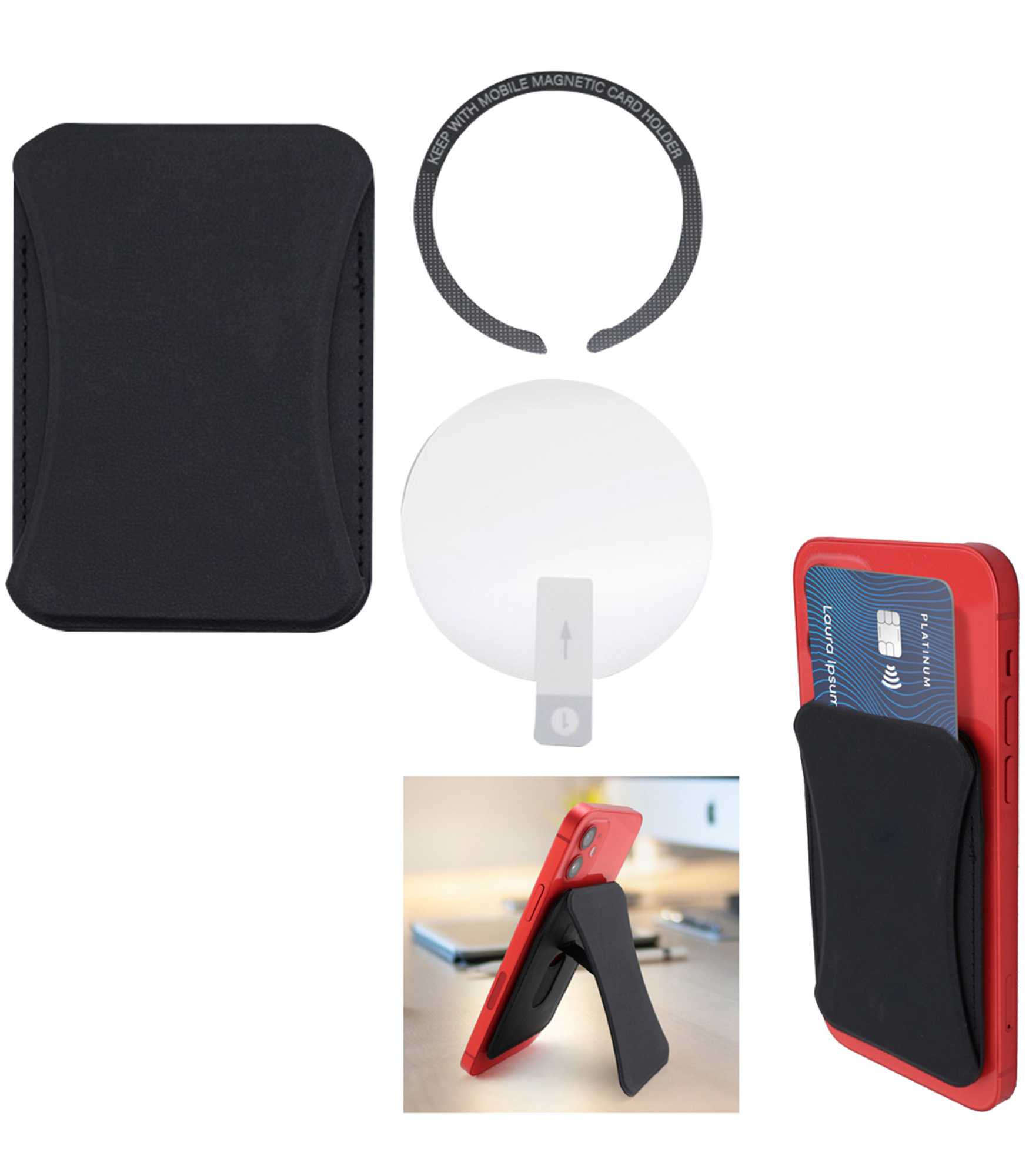 Magnetic Phone Wallet and Stand