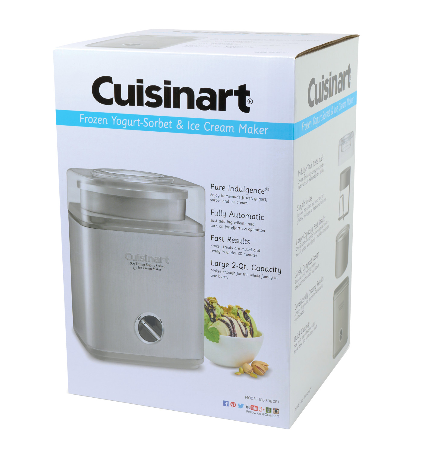 Cuisinart® Pure Indulgence™ 2 Quart Frozen Yogurt Sorbet & Ice Cr.