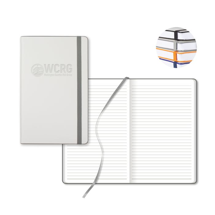 White Laser Medio Lined White Page Journal