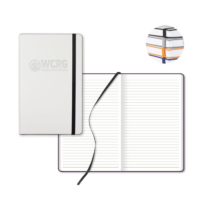 White Laser Medio Lined White Page Journal