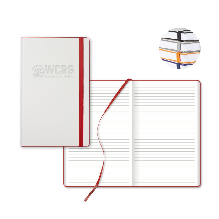White Laser Medio Lined White Page Journal