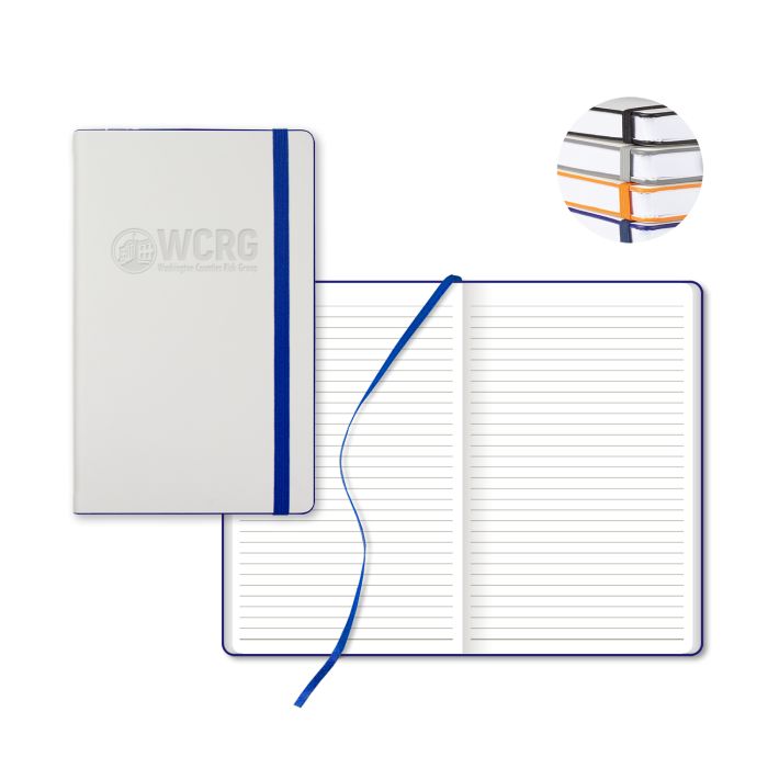 White Laser Medio Lined White Page Journal