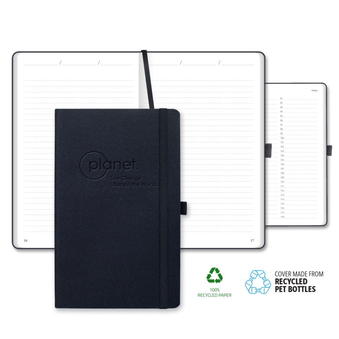 Oceano ECO rPET Medio Lined Recycled White Page Journal