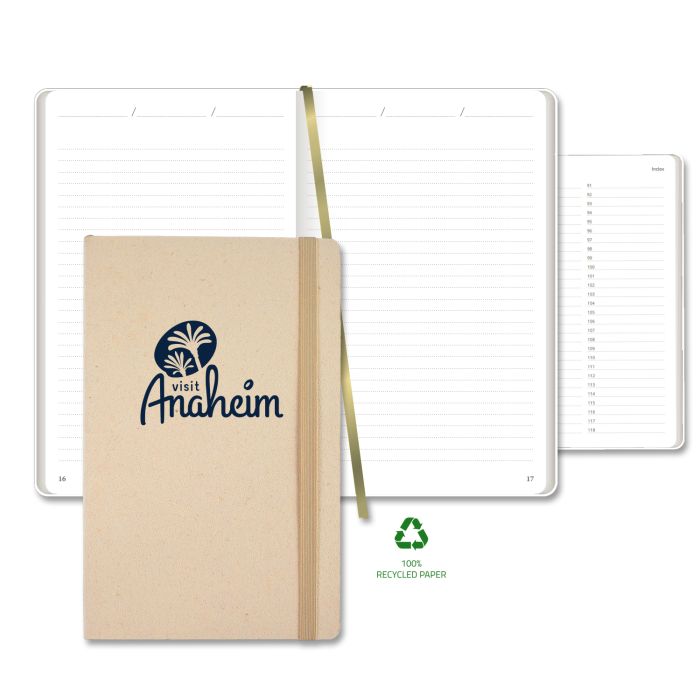 Carapace Medio Lined Recycled White Page Journal