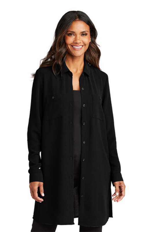 Port Authority® Ladies Textured Crepe Long Tunic