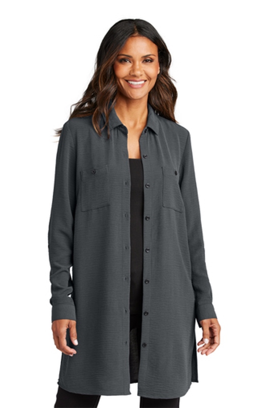 Port Authority® Ladies Textured Crepe Long Tunic