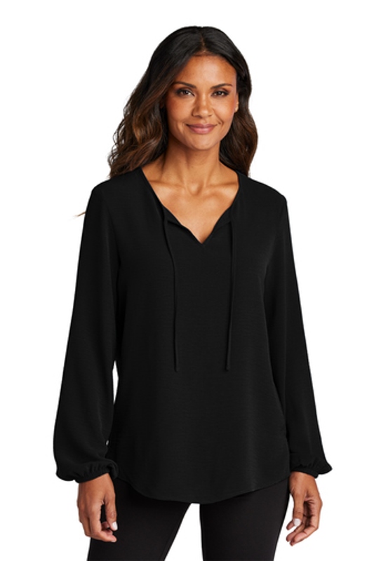 Port Authority® Ladies Textured Crepe Blouse